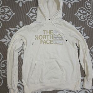The North Face Cream Hoodie with Logo